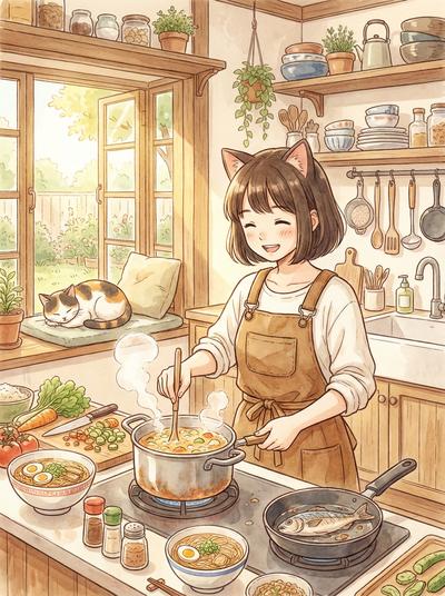 国产自拍动漫-暖心厨房物语